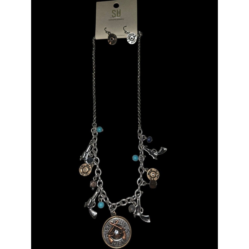 Su Gun Theme westren Necklace & Earrings